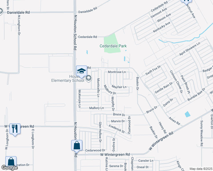map of restaurants, bars, coffee shops, grocery stores, and more near 2906 Midbury Drive in Lancaster