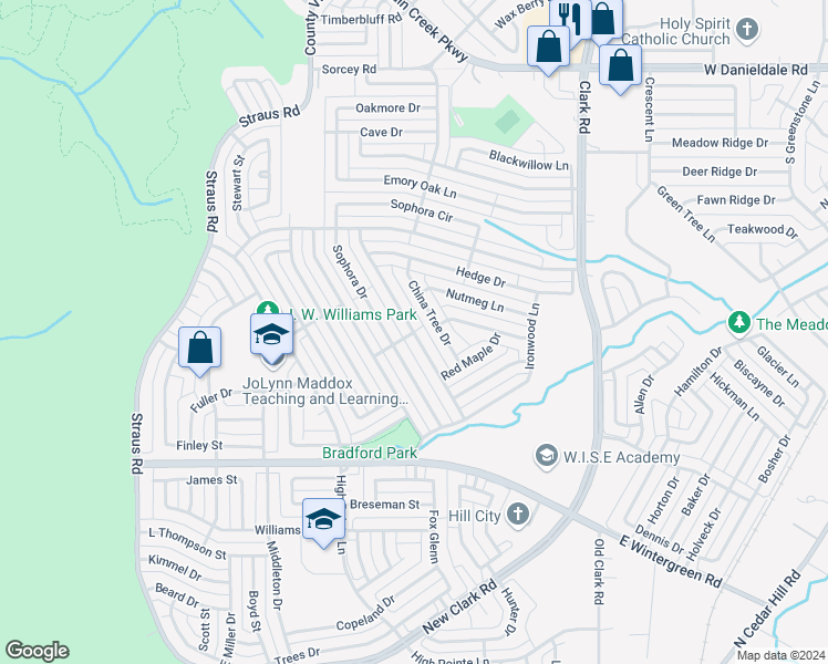 map of restaurants, bars, coffee shops, grocery stores, and more near 10199 Deer Hollow Drive in Dallas
