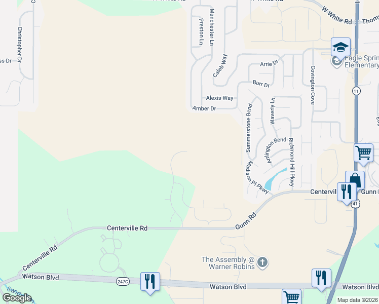 map of restaurants, bars, coffee shops, grocery stores, and more near 416 Stonebrook Circle in Byron