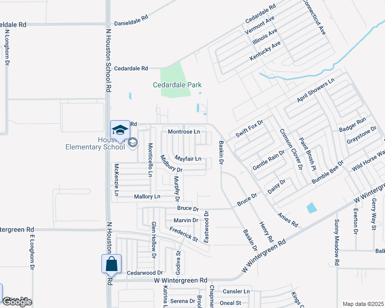 map of restaurants, bars, coffee shops, grocery stores, and more near 2905 Marsh Drive in Lancaster