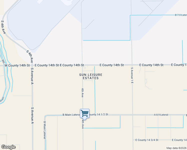 map of restaurants, bars, coffee shops, grocery stores, and more near 1409 W Jennifer Ln in Yuma