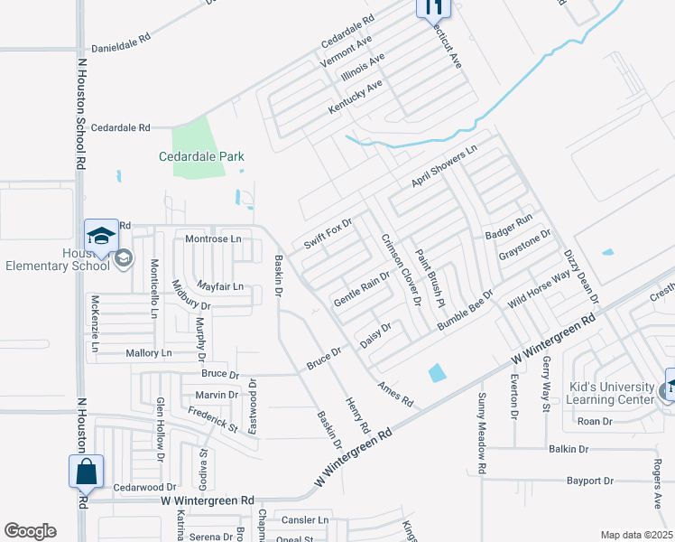 map of restaurants, bars, coffee shops, grocery stores, and more near 1503 Honey Bee Lane in Lancaster