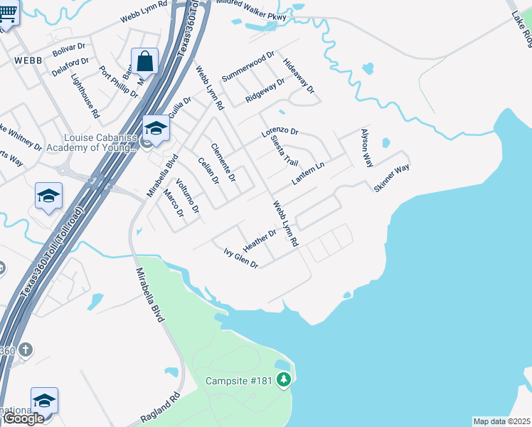map of restaurants, bars, coffee shops, grocery stores, and more near 8018 Webb Lynn Road in Grand Prairie