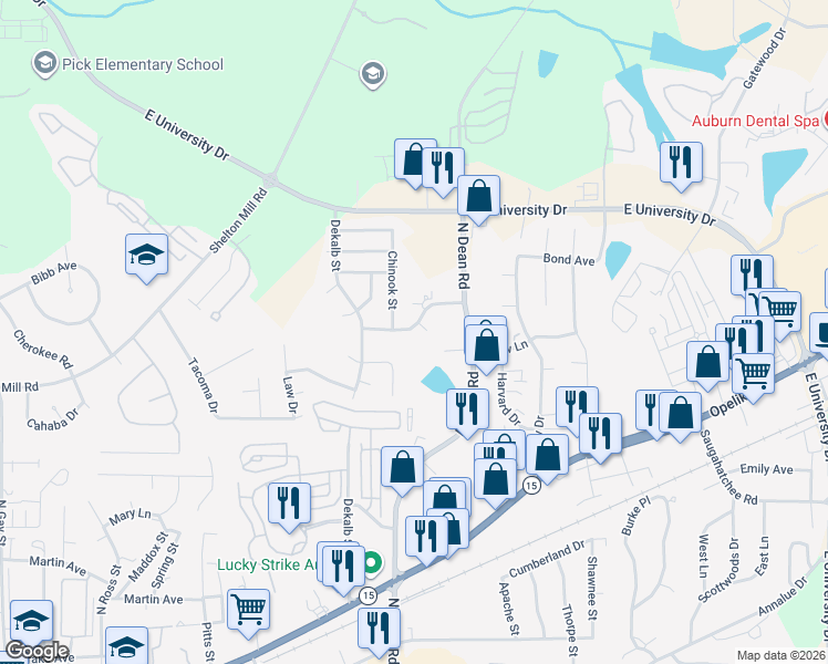 map of restaurants, bars, coffee shops, grocery stores, and more near 868 Twin Forks Avenue in Auburn