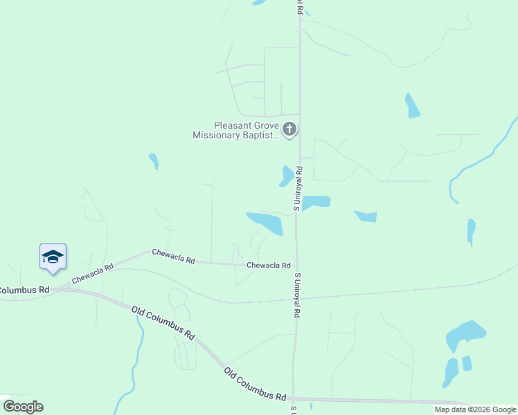 map of restaurants, bars, coffee shops, grocery stores, and more near 2300 South Uniroyal Road in Opelika