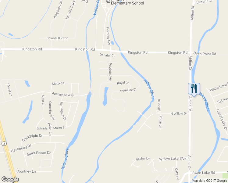 map of restaurants, bars, coffee shops, grocery stores, and more near 643 Dumaine Drive in Bossier City