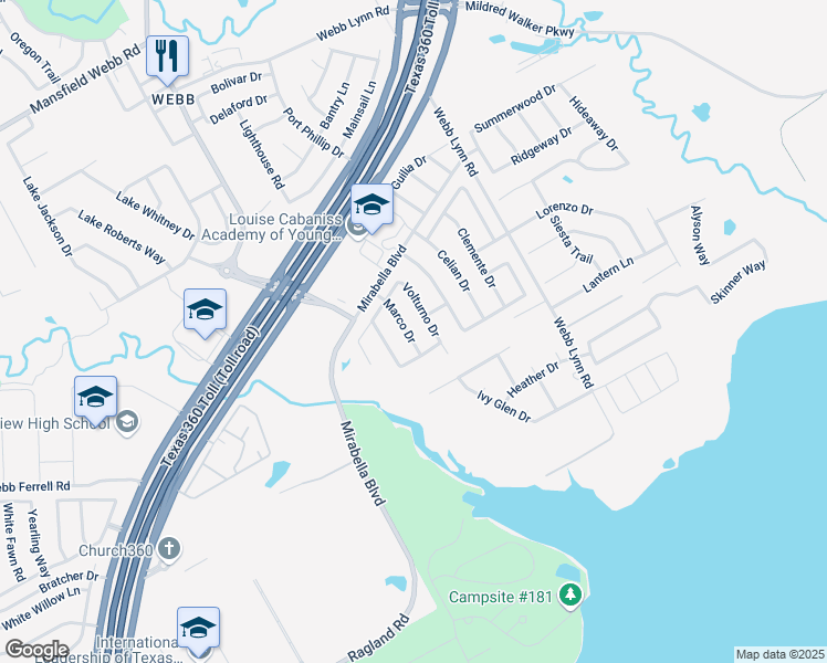 map of restaurants, bars, coffee shops, grocery stores, and more near 2928 Marco Drive in Grand Prairie