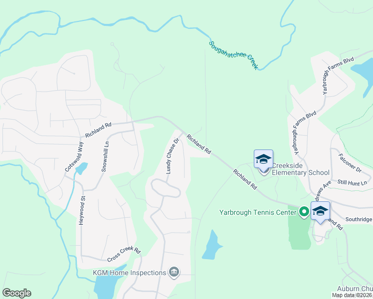 map of restaurants, bars, coffee shops, grocery stores, and more near 761 Hunter Court in Auburn