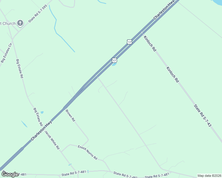 map of restaurants, bars, coffee shops, grocery stores, and more near 71-181 N Jenkins Rd in Yemassee