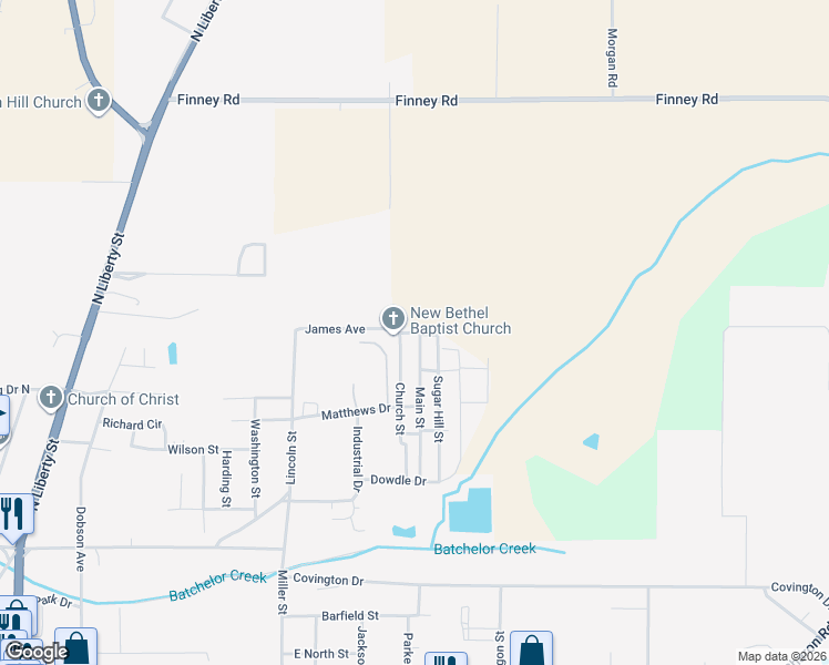 map of restaurants, bars, coffee shops, grocery stores, and more near 549 Main Street in Canton
