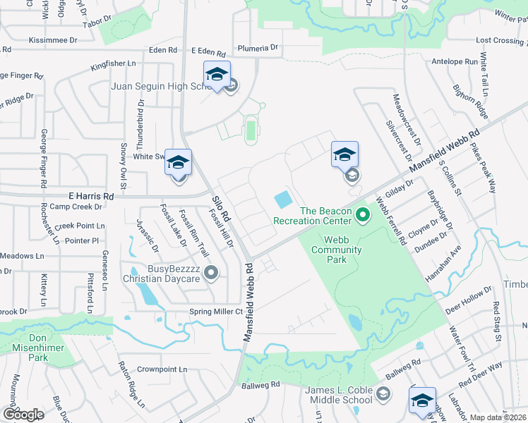 map of restaurants, bars, coffee shops, grocery stores, and more near 7301 Silo Road in Arlington