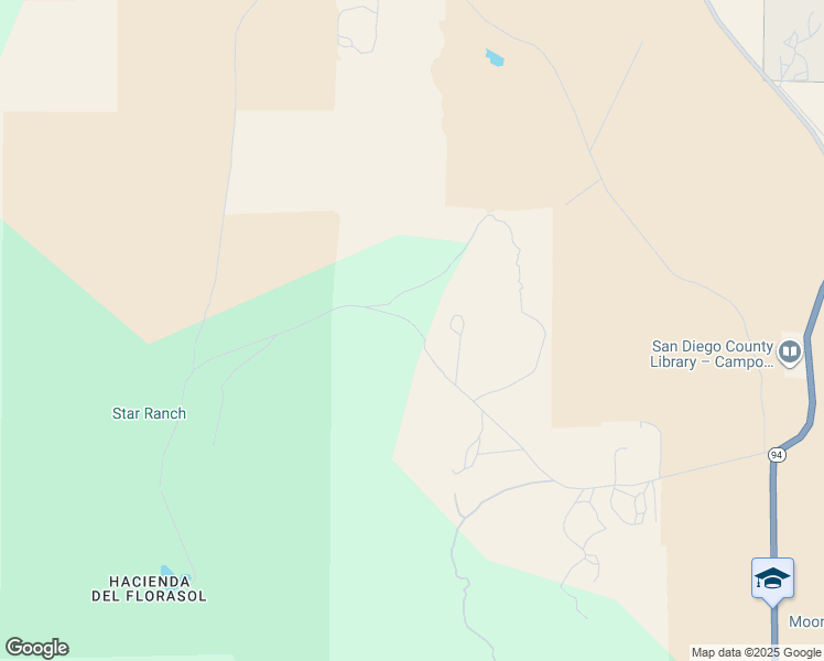 map of restaurants, bars, coffee shops, grocery stores, and more near 31308 California 94 in Campo