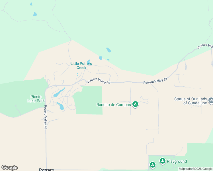 map of restaurants, bars, coffee shops, grocery stores, and more near 1655 Potrero Circle in Potrero