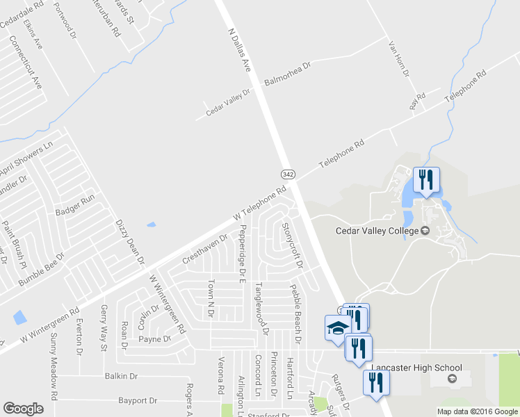 map of restaurants, bars, coffee shops, grocery stores, and more near 926 Westover Drive in Lancaster