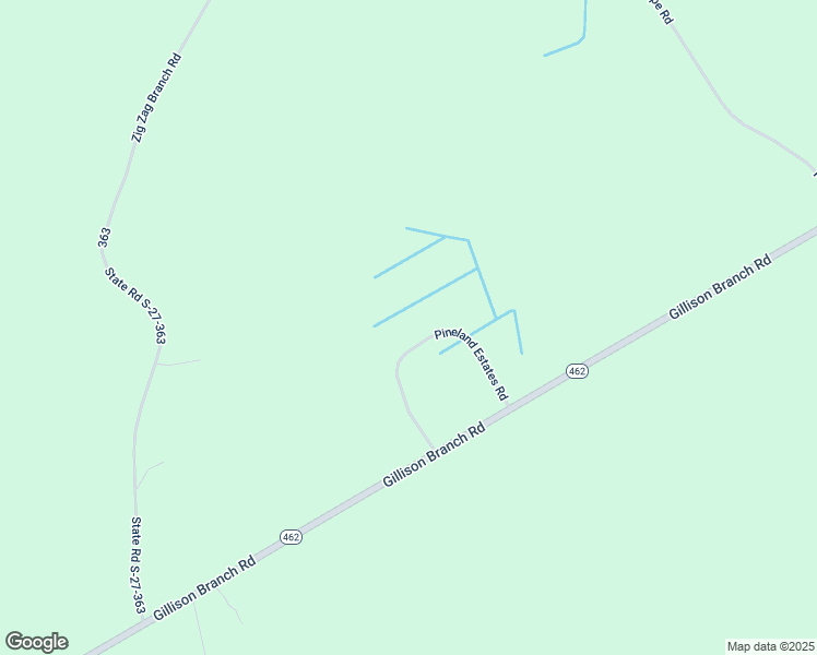 map of restaurants, bars, coffee shops, grocery stores, and more near 381 Pineland Estates Road in Pineland