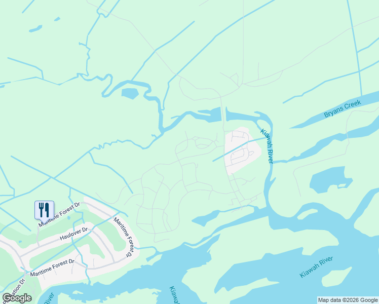map of restaurants, bars, coffee shops, grocery stores, and more near Boatwright Road in Johns Island
