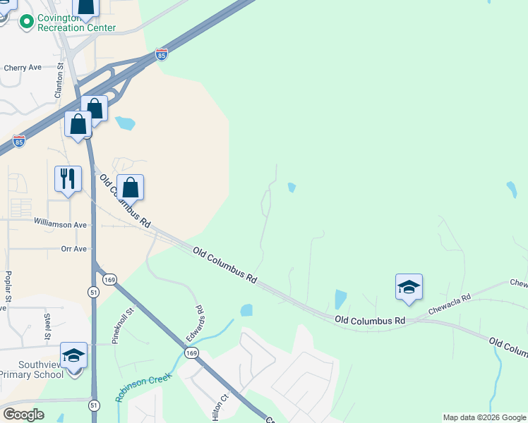 map of restaurants, bars, coffee shops, grocery stores, and more near 15 Bass Trailer Park in Opelika