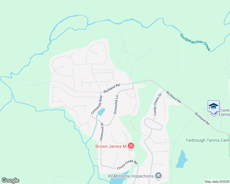 map of restaurants, bars, coffee shops, grocery stores, and more near 2450-2498 Richland Road in Auburn