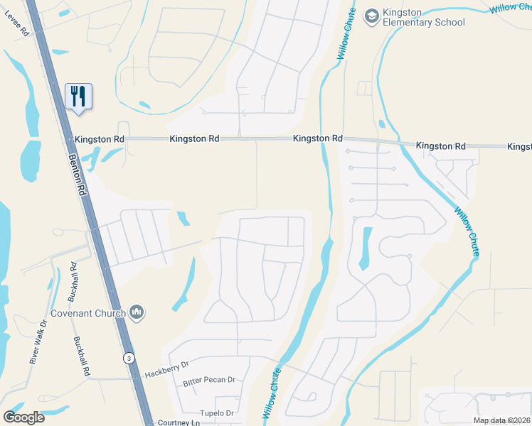 map of restaurants, bars, coffee shops, grocery stores, and more near 1024 Maize Street in Bossier City