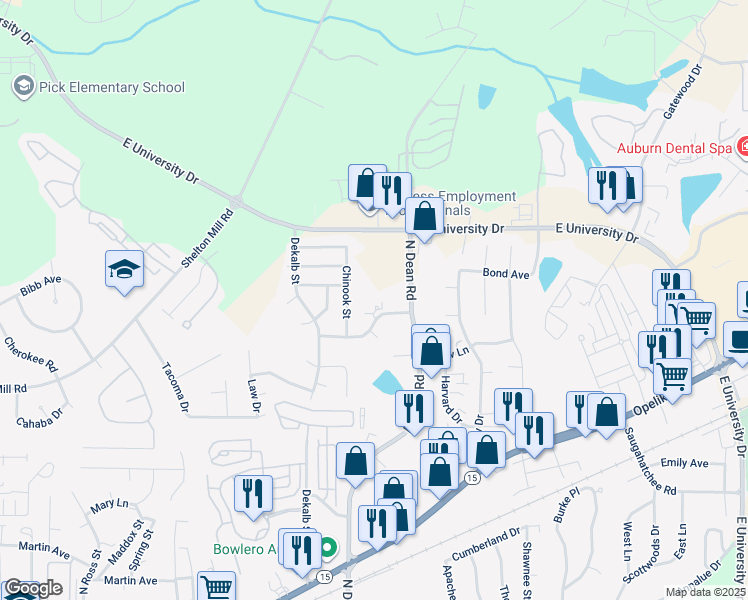 map of restaurants, bars, coffee shops, grocery stores, and more near 871 Twin Forks Avenue in Auburn