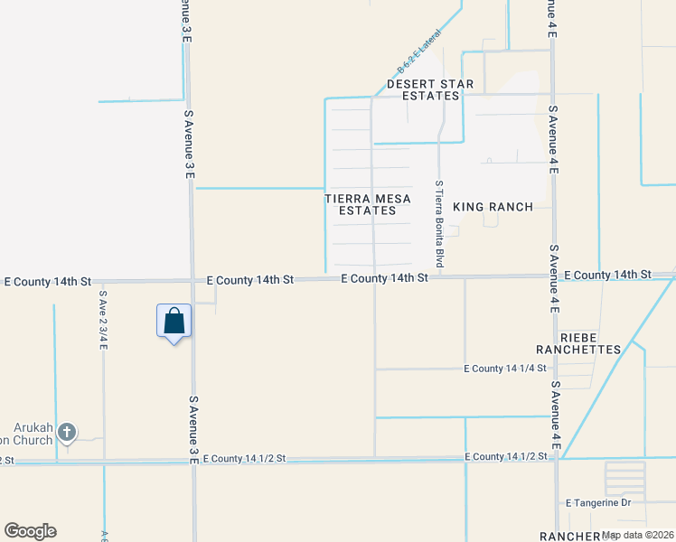 map of restaurants, bars, coffee shops, grocery stores, and more near 3431 East Cecelia Lane in Yuma