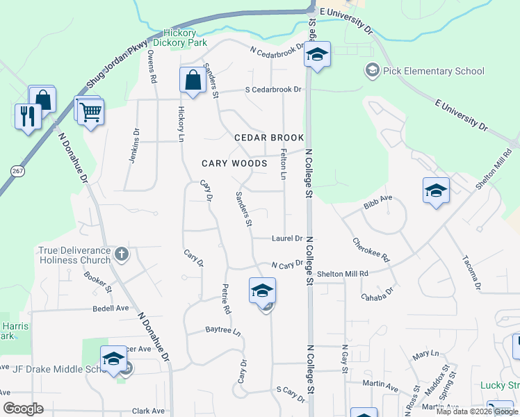 map of restaurants, bars, coffee shops, grocery stores, and more near 2295 Ridgewood Court in Auburn