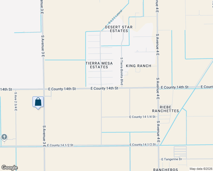 map of restaurants, bars, coffee shops, grocery stores, and more near 3533 East Cecelia Lane in Yuma