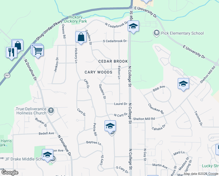 map of restaurants, bars, coffee shops, grocery stores, and more near 2295 Ridgewood Court in Auburn