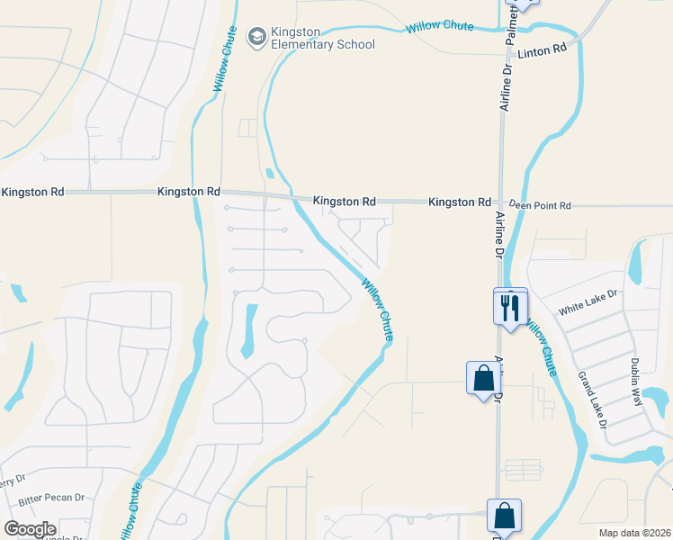map of restaurants, bars, coffee shops, grocery stores, and more near 768 Dumaine Drive in Bossier City