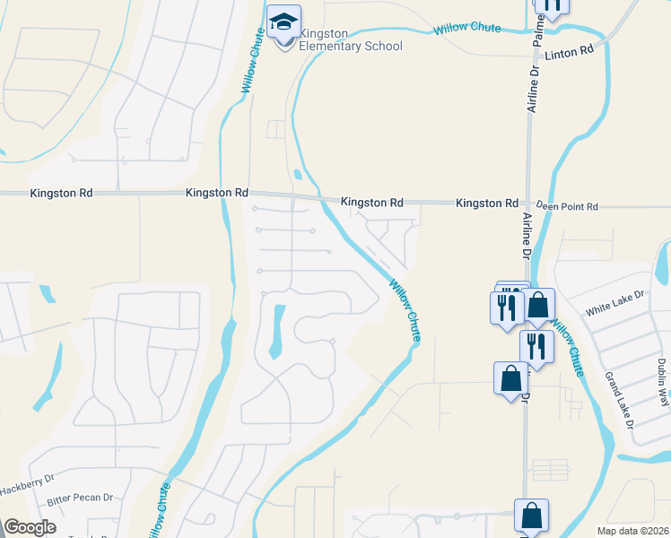 map of restaurants, bars, coffee shops, grocery stores, and more near 777 Dumaine Drive in Bossier City