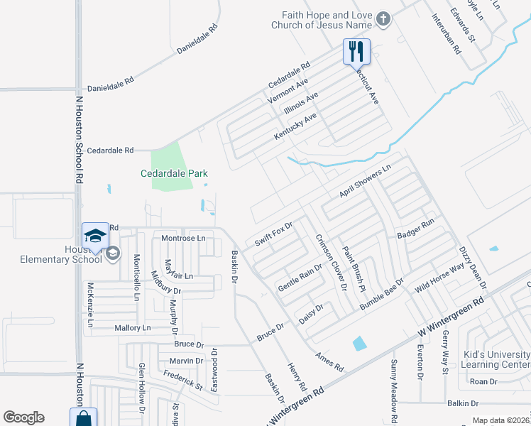 map of restaurants, bars, coffee shops, grocery stores, and more near 1530 Cedardale Road in Lancaster