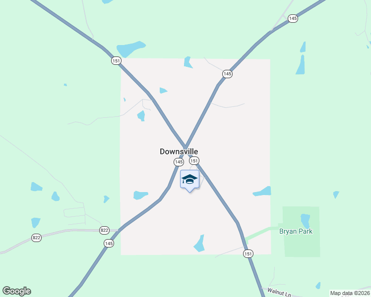 map of restaurants, bars, coffee shops, grocery stores, and more near 9500 Louisiana 145 in Downsville