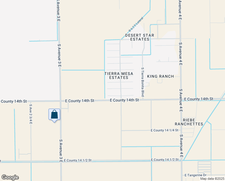 map of restaurants, bars, coffee shops, grocery stores, and more near 3453 East Cuadrilla Lane in Yuma