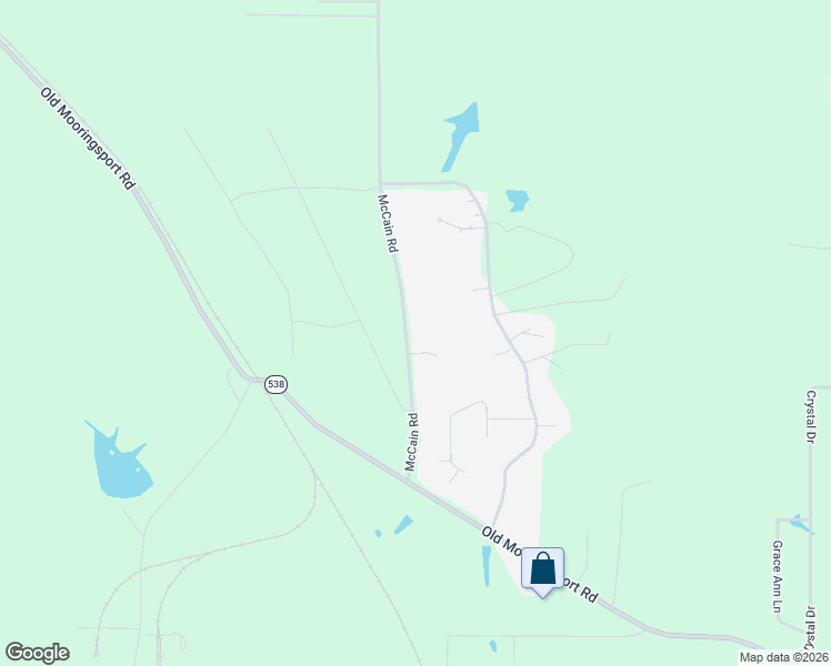 map of restaurants, bars, coffee shops, grocery stores, and more near 8830 McCain Road in Shreveport