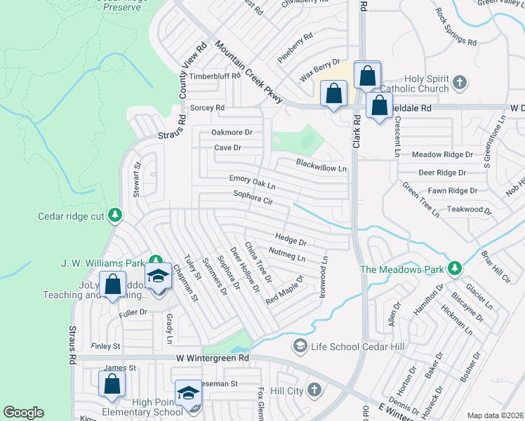map of restaurants, bars, coffee shops, grocery stores, and more near 7231 Flameleaf Place in Dallas