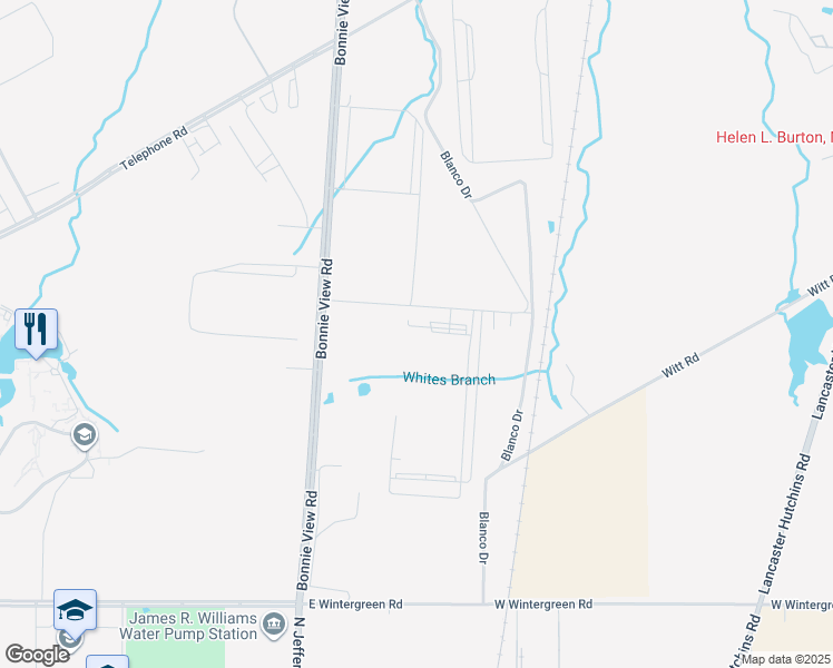 map of restaurants, bars, coffee shops, grocery stores, and more near 4450 Logistics Drive in Dallas