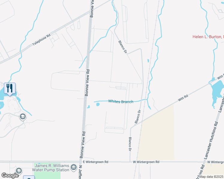 map of restaurants, bars, coffee shops, grocery stores, and more near 4450 Logistics Drive in Dallas