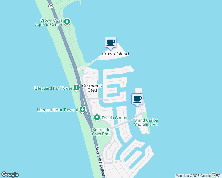 map of restaurants, bars, coffee shops, grocery stores, and more near 13 Sixpence Way in Coronado