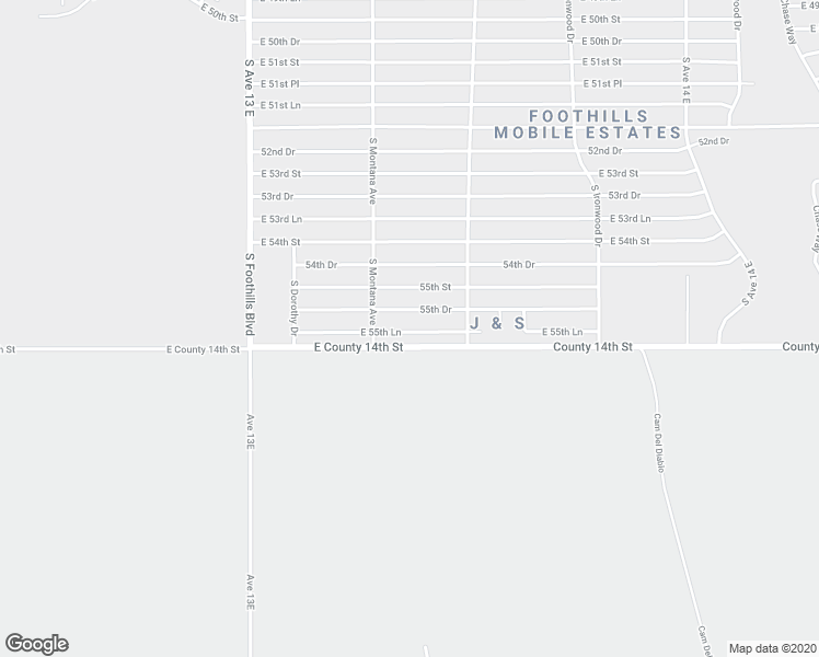 map of restaurants, bars, coffee shops, grocery stores, and more near 13394 East 55th Lane in Yuma
