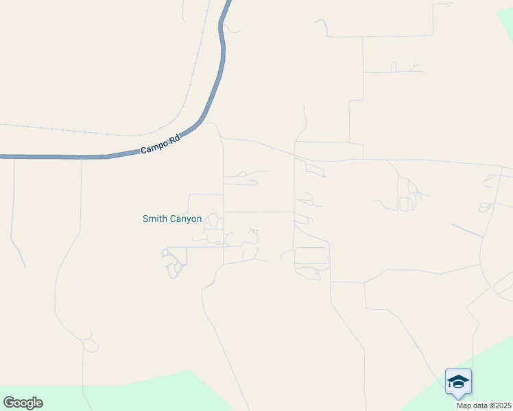 map of restaurants, bars, coffee shops, grocery stores, and more near Far Valley Road in Campo