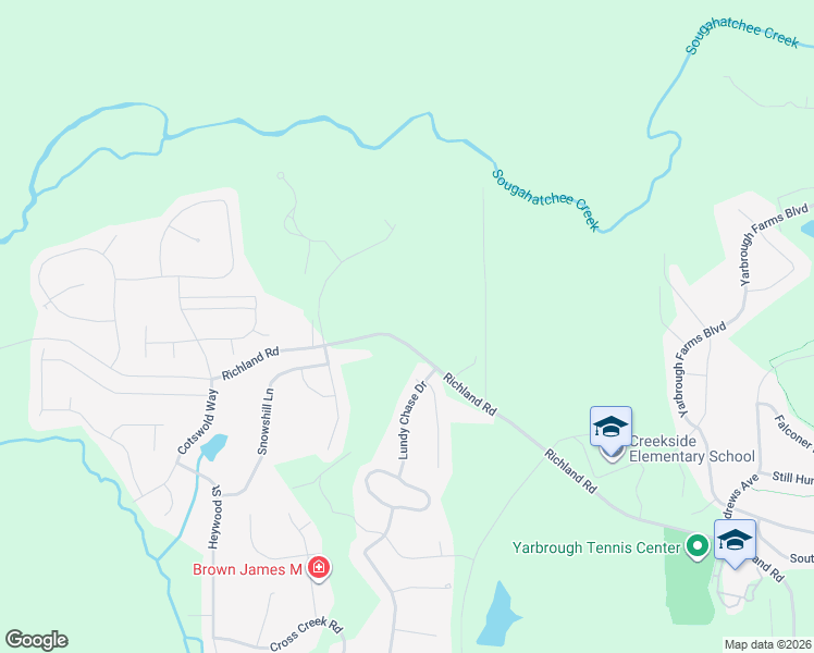 map of restaurants, bars, coffee shops, grocery stores, and more near 2160 Richland Road in Auburn
