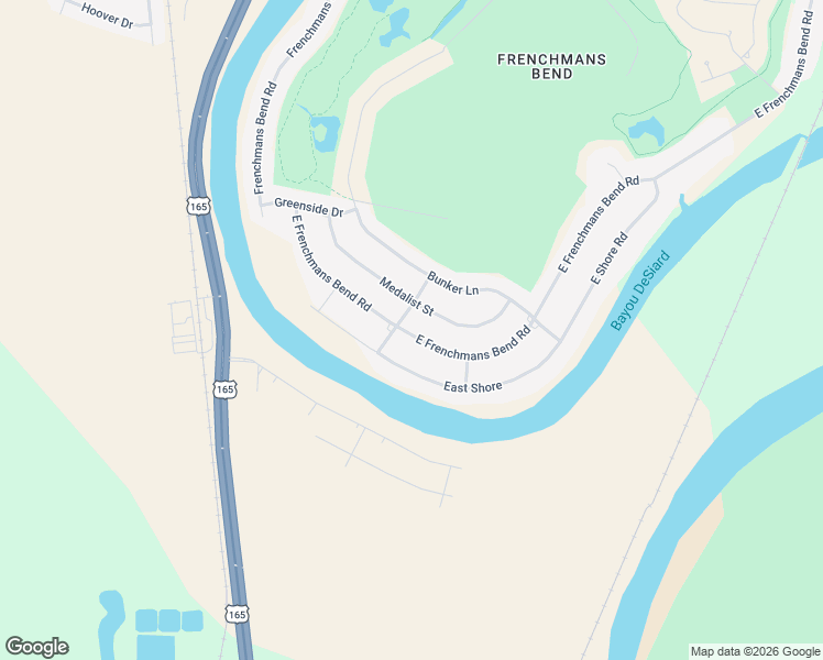 map of restaurants, bars, coffee shops, grocery stores, and more near 466 East Frenchmans Bend Road in Monroe