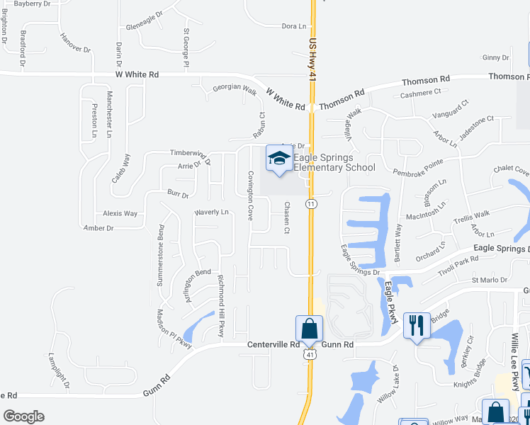 map of restaurants, bars, coffee shops, grocery stores, and more near 209 Faybrook Drive in Byron