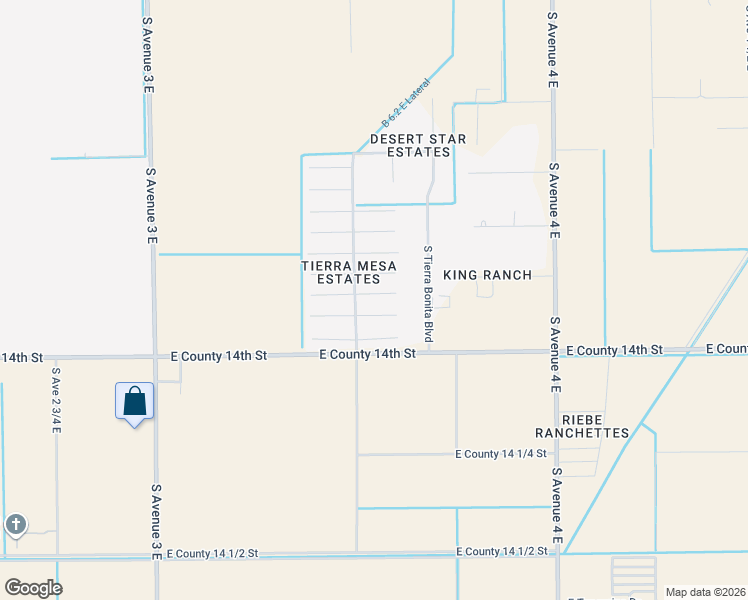 map of restaurants, bars, coffee shops, grocery stores, and more near 3537 East Castano Lane in Yuma