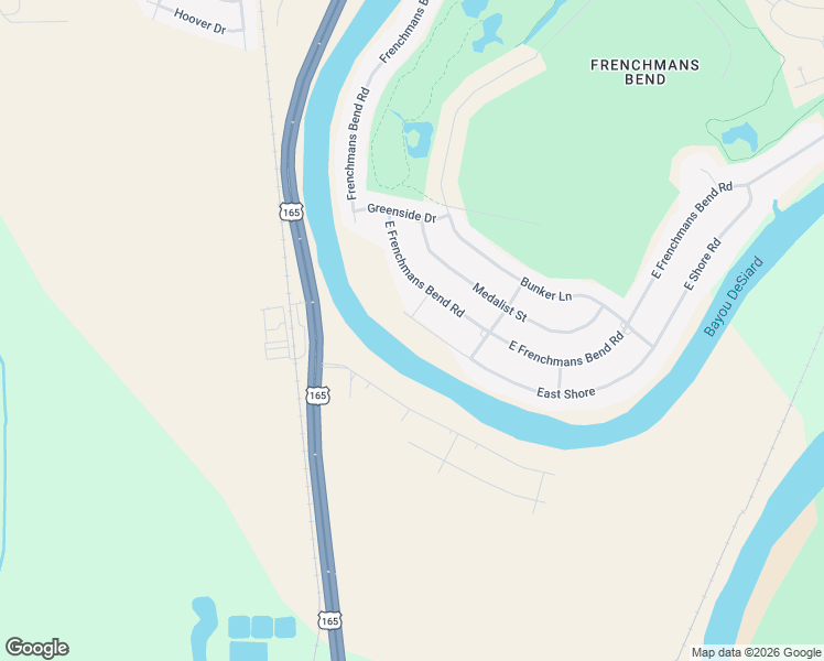 map of restaurants, bars, coffee shops, grocery stores, and more near 466 East Frenchmans Bend Road in Monroe