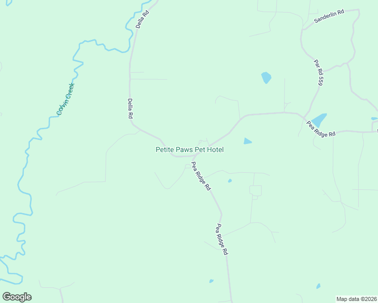 map of restaurants, bars, coffee shops, grocery stores, and more near 1405-1509 Della Road in Dubach