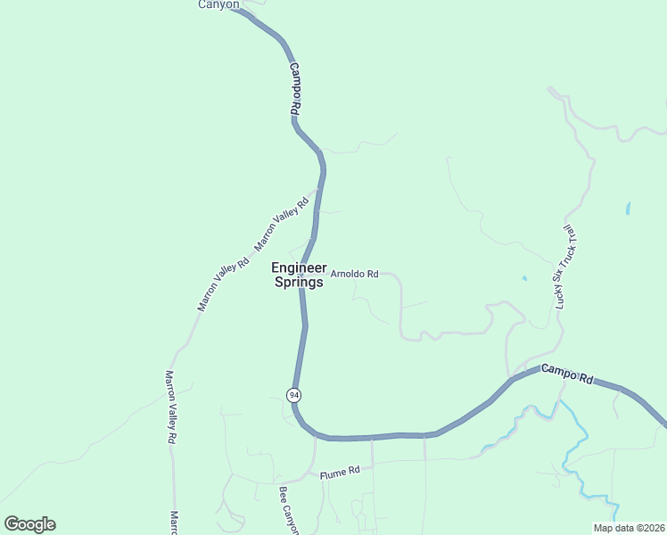 map of restaurants, bars, coffee shops, grocery stores, and more near 17865 California 94 in Dulzura