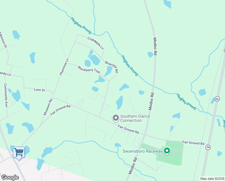 map of restaurants, bars, coffee shops, grocery stores, and more near Briarcliff Road in Swainsboro