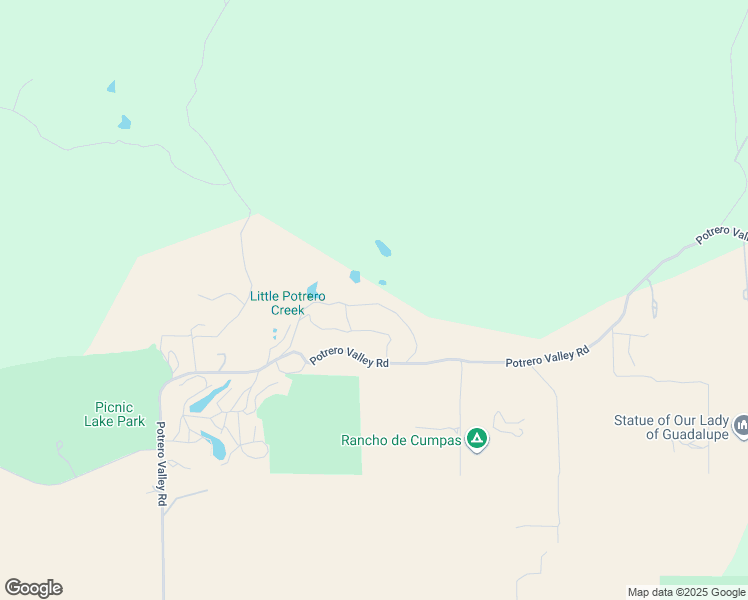 map of restaurants, bars, coffee shops, grocery stores, and more near 1524 Potrero Circle in Potrero