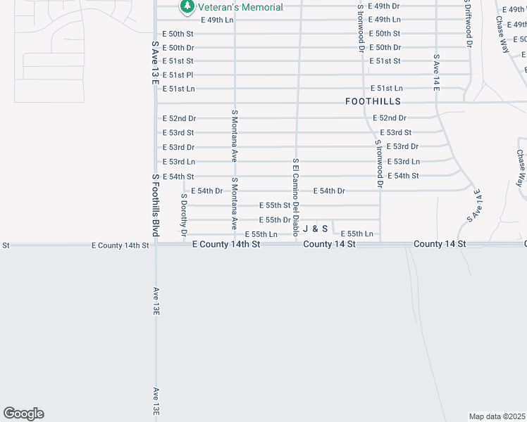 map of restaurants, bars, coffee shops, grocery stores, and more near 13319-13499 55th Drive in Yuma